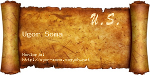 Ugor Soma névjegykártya